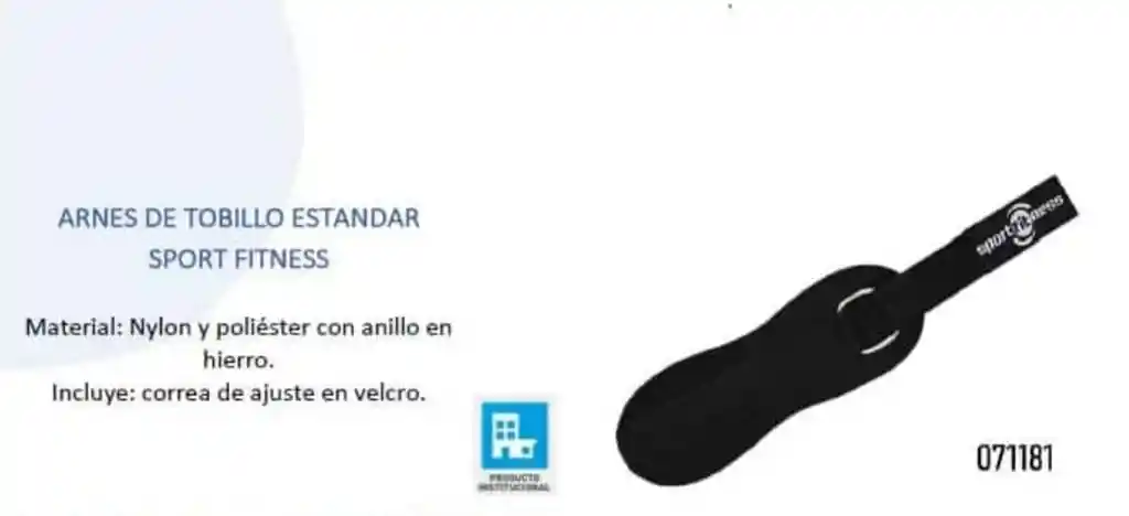 Arnes De Tobillo En Nylon Sportfitness Polea Gym