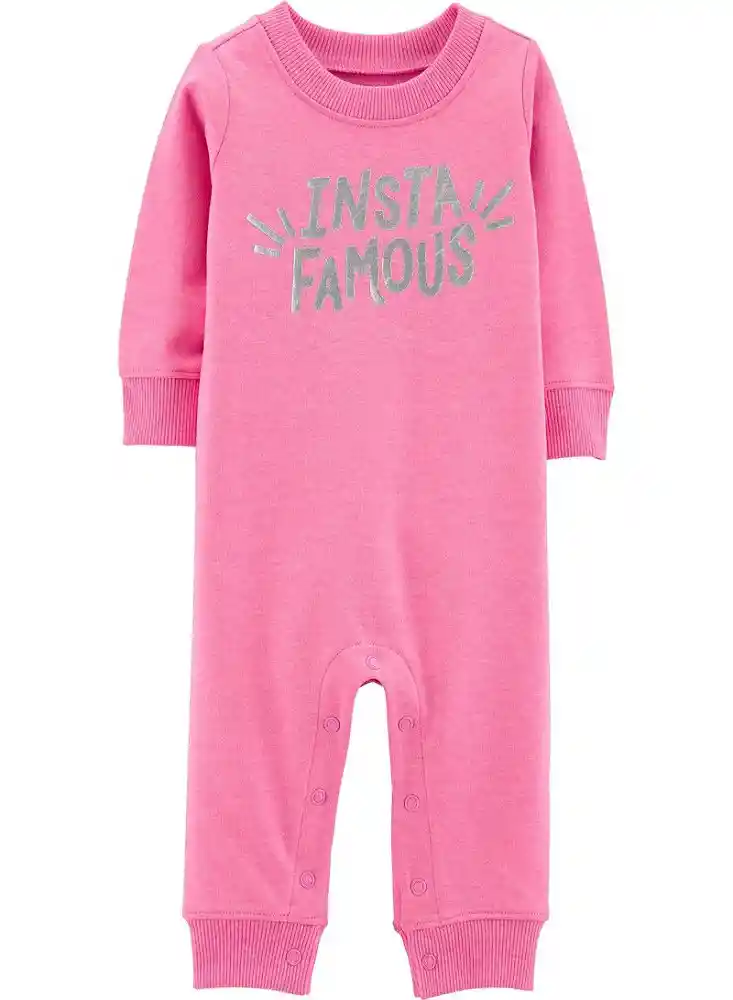 Pijama Rosada Famous - 3 Meses