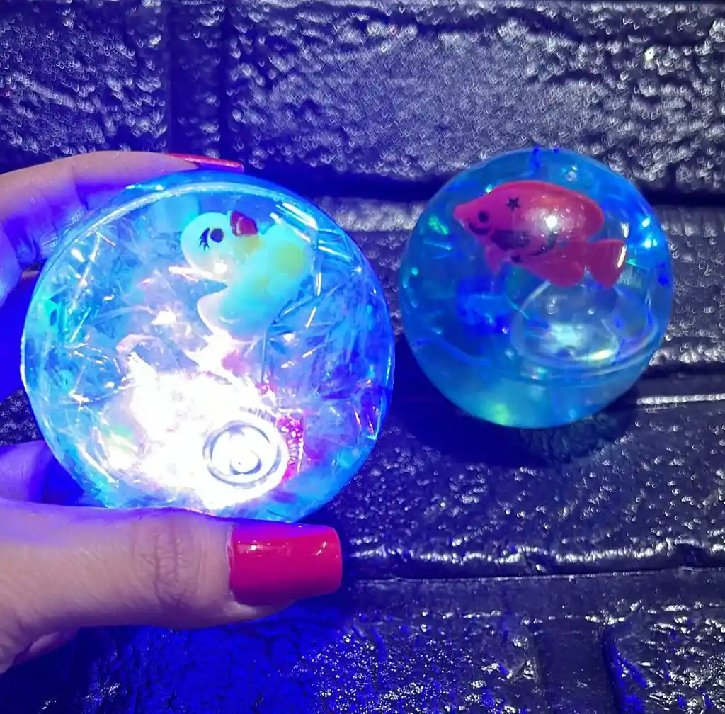 Pelota Luminosa Con Luces Azul