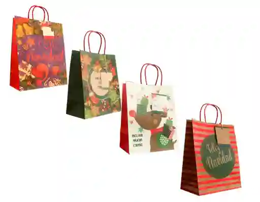 Pack De 6 Bolsas De Regalo Navidad Os 24 X19 Cm