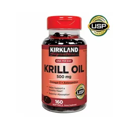 Kirkland Krill Oil 500 Mg Omega -3 + Astaxantina 160 Cápsulas Blandas