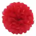 Paquete Pompones Papel Rojo Sin Armar X 3 Und