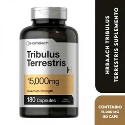 Horbaach Tribulus Terrestris Suplemento Para Hombre 15,000 Mg 180 Cápsulas