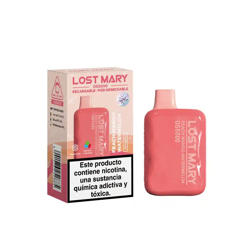 Vape Lost Mary Peach Mango Watermelon 5000 Puffs