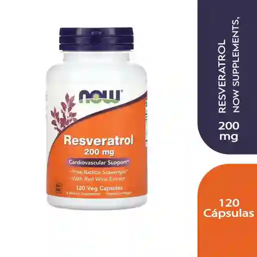 Now Foods Resveratrol 200mg 120 Capsulas