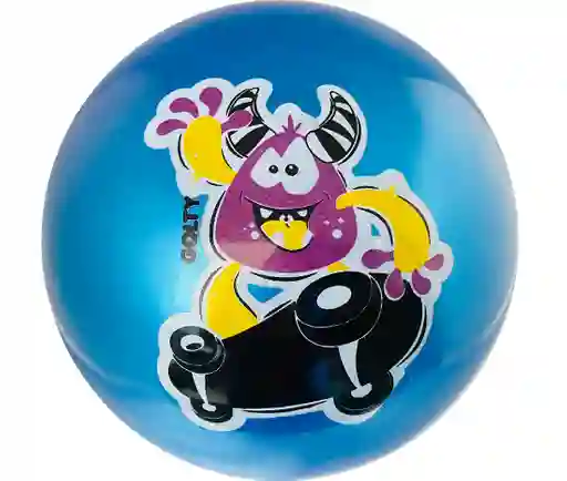 Pelota De Caucho Golty Niko Monsters En Pvc Juguete Niños/ Azul