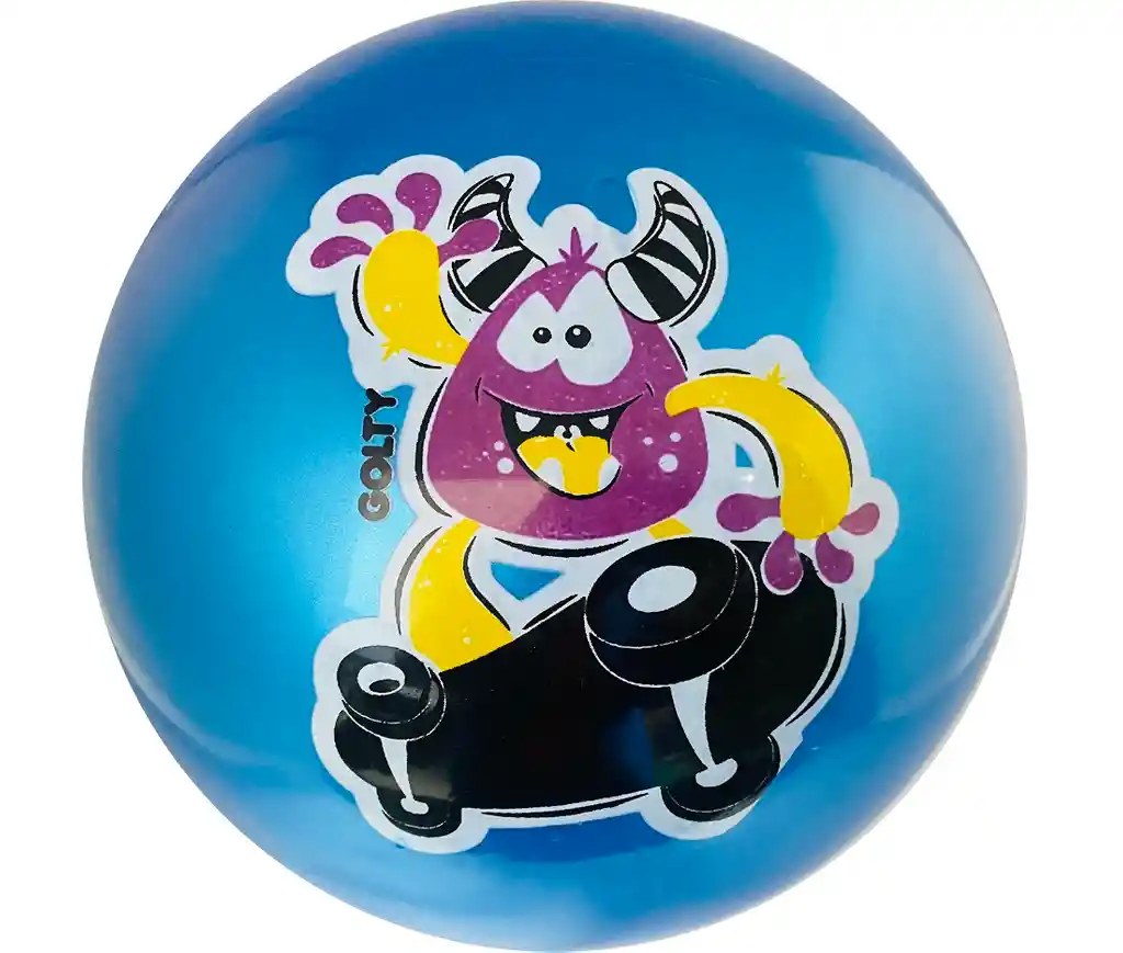 Pelota De Caucho Golty Niko Monsters En Pvc Juguete Niños/ Azul