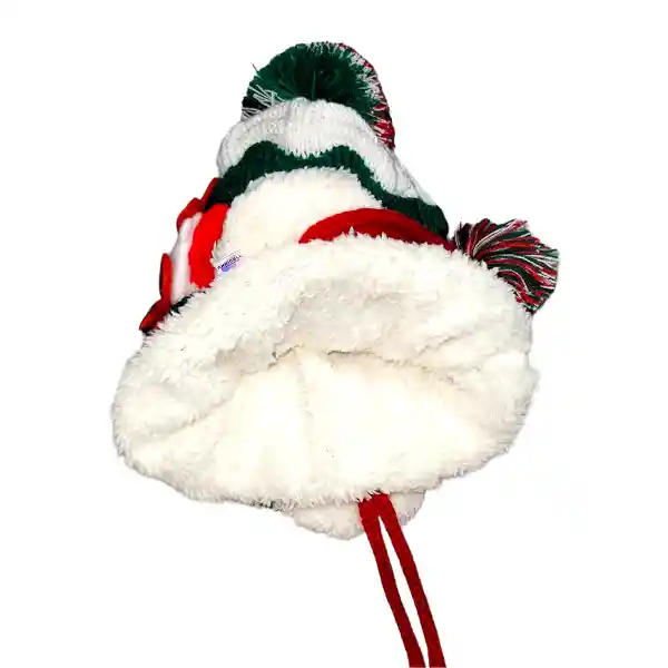 Gorro Oso Navideño Térmico Para Niños Adultos Con Pompones