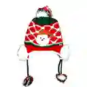 Gorro Papá Noel Navidad Térmico Para Niños Adultos Con Pompones