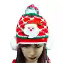 Gorro Papá Noel Navidad Térmico Para Niños Adultos Con Pompones