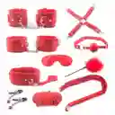 Kit Sado Sadomasoquismo Bondage Bdsm 10 Piezas Rojo