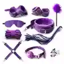 Kit Sado Sadomasoquismo Bondage Bdsm 10 Piezas Morado