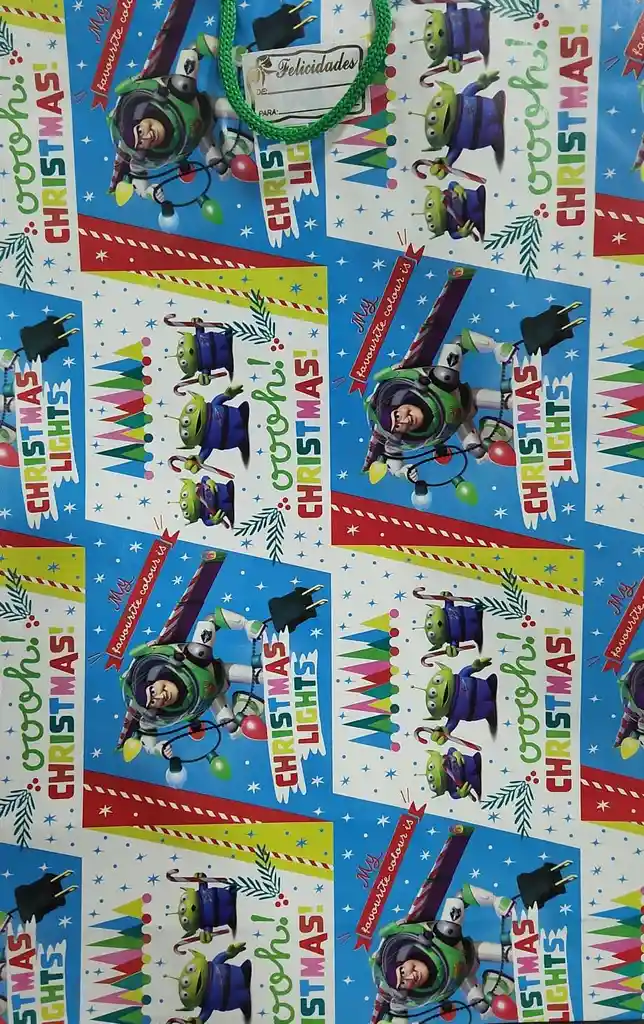 Bolsa De Regalo De Papel Grande - Toy Story Navidad