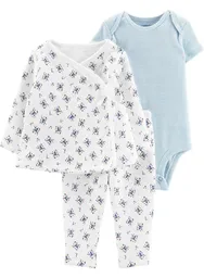 Kimono Set Florecitas Blanco - 24 Meses