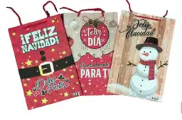 Bolsas De Regalo Motivo Navidad Talla L 27cm X 24cm
