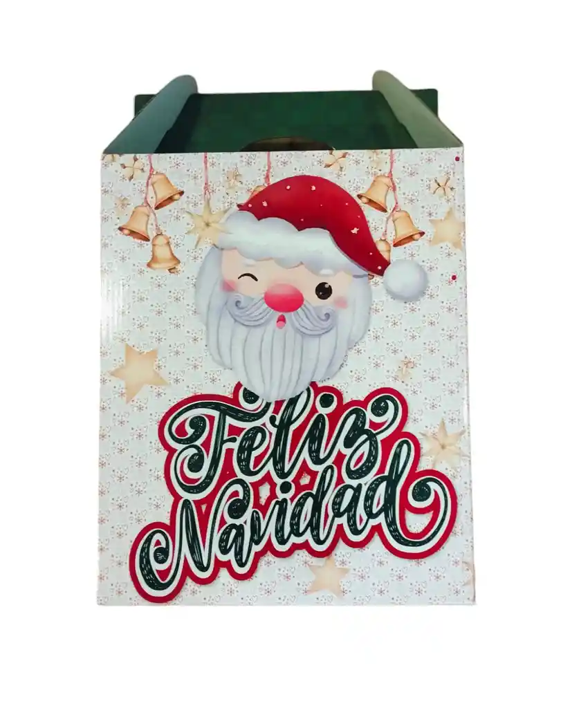 Caja Para Regalo De Navidad Motivo Feliz Navidad Papá Noel 32cm X 27cm