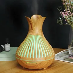 Humidificador Y Difusor De Aromas Tipo Madera Jarrón