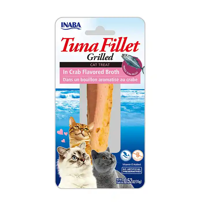 Snack Para Gatos Filete De Atun En Caldo De Cangrejo 15 Gr Inaba Filete De Gato