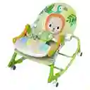 Silla Mecedora Musical Con Ruedas, Piano Musical Verde Leon 7193