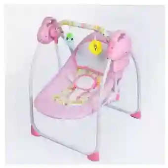 Columpio Electrico Mecedora Control Musical Para Bebe Rosa B010
