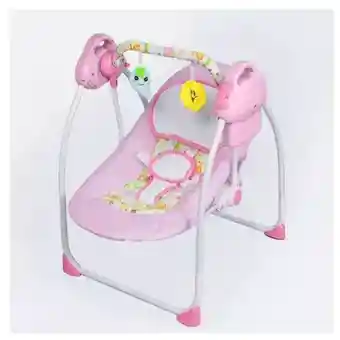 Columpio Electrico Mecedora Control Musical Para Bebe Rosa B010