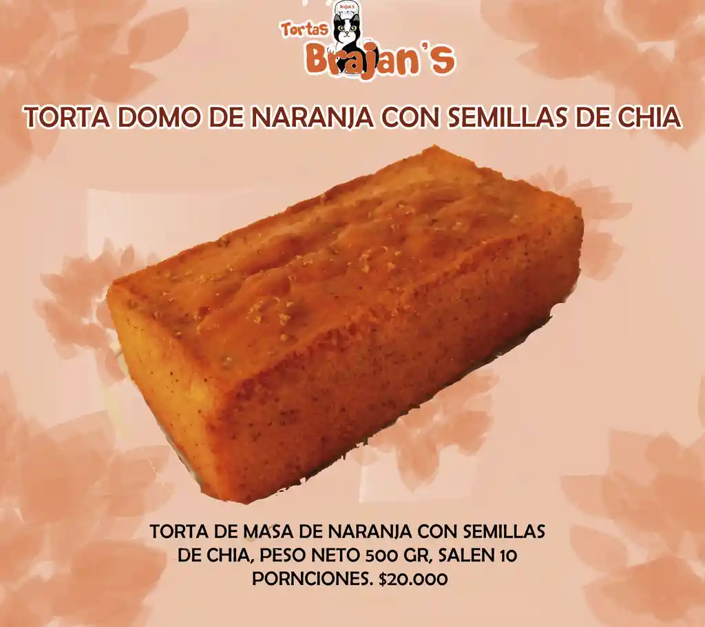 Torta Domo De Naranja Con Semillas De Amapola