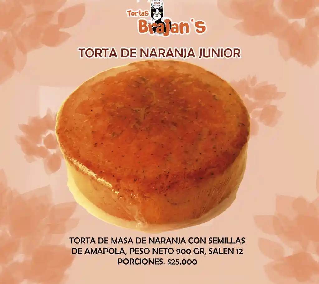 Torta Junior De Naranja Y Semillas De Chia