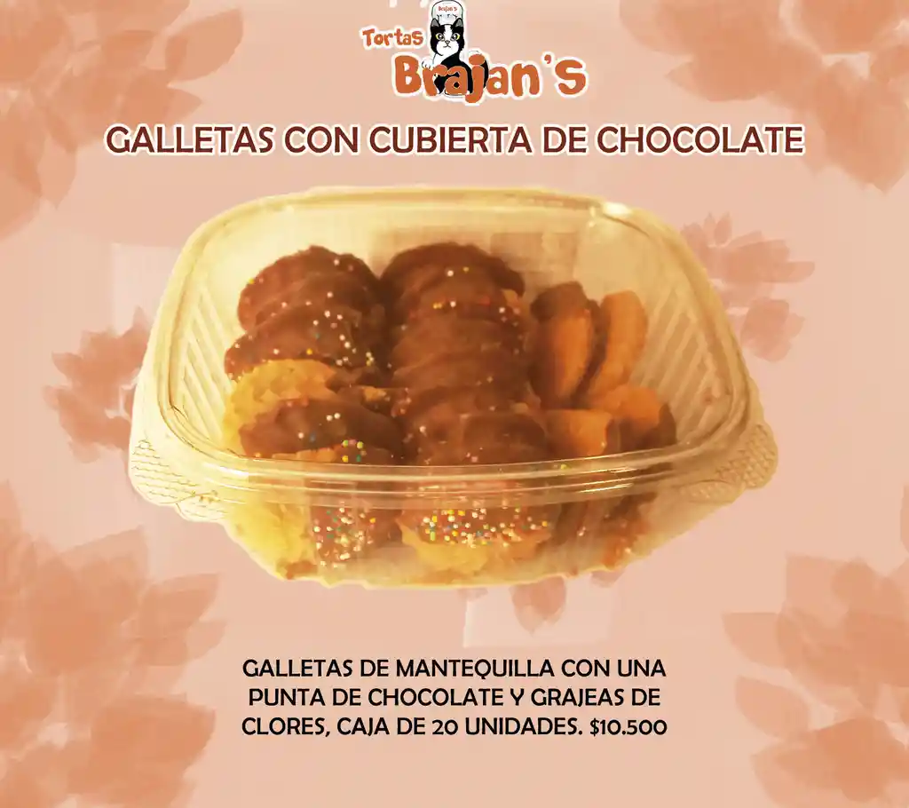 Galletas Con Cubierta De Chocolate X 20