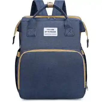Pañalera Multifuncional Bebe Mochila Expandible Azul By-1