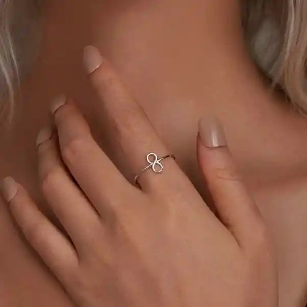 Anillo Ajustable Para Mujer Amor Infinito En Plata 925