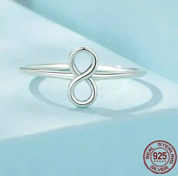 Anillo Ajustable Para Mujer Amor Infinito En Plata 925