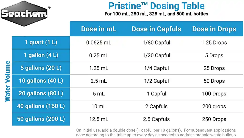 Pristine 100ml Seachem Bacterias Acuario Purificador Aclarador Agua