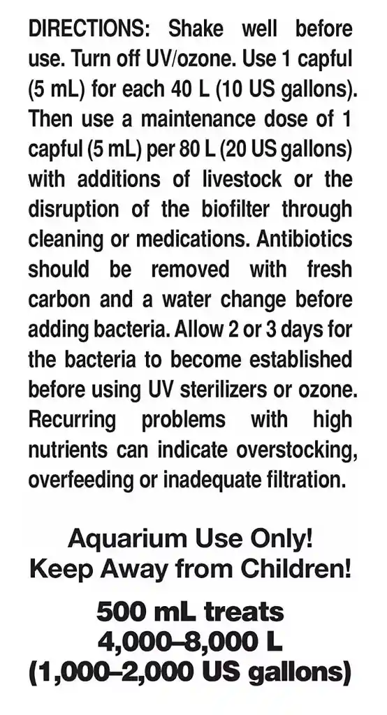 Pristine 500ml Seachem Bacterias Acuario Purificador Aclarador Agua