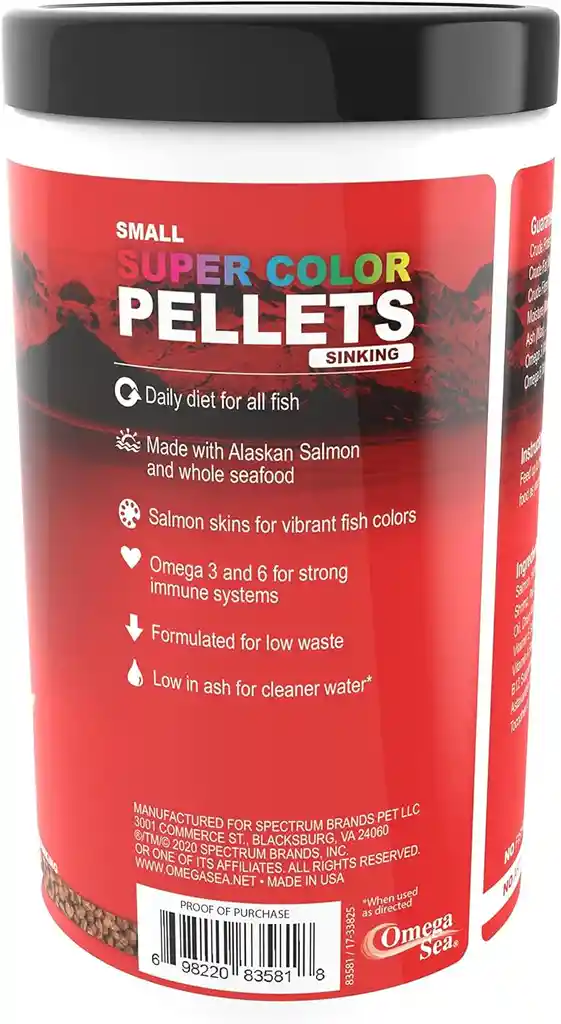 Super Color Pellets Small Sinking 460g Omega One