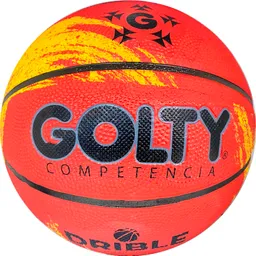 Balón De Baloncesto #7 Golty Competencia Drible, En Caucho/rojo