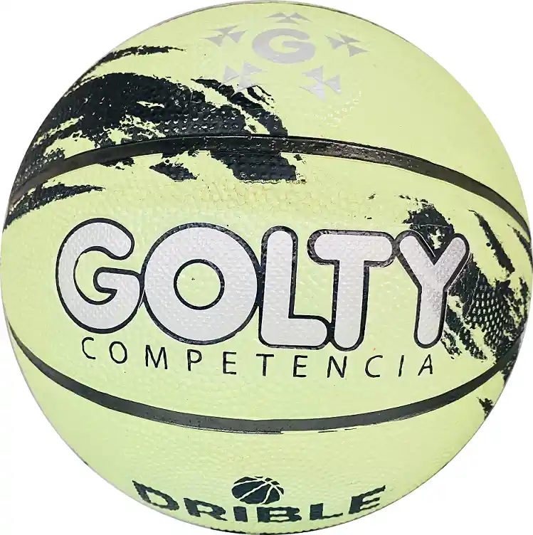 Balón De Baloncesto #7 Golty Competencia Drible, En Caucho/verde