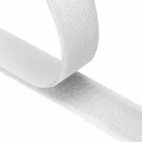 Velcro Con Adhesivo Macho Y Hembra Color Blanco X 2 Metros