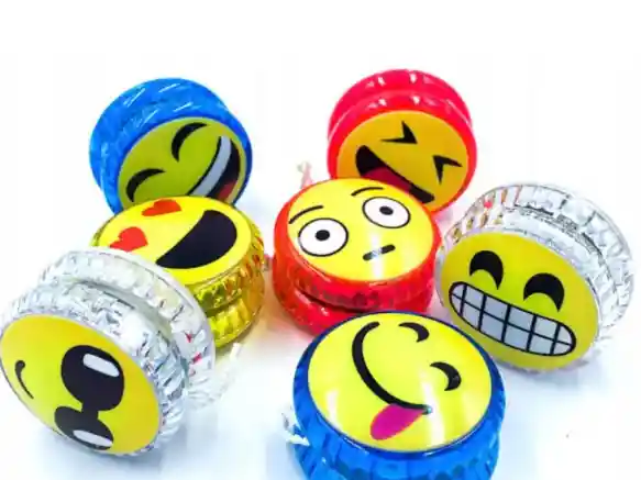 Juguete Yoyo Emoji Con Luz Navidad Regalo Diversion Anti Estres