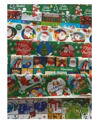 Papel De Regalo De Navidad 6 Pliegos