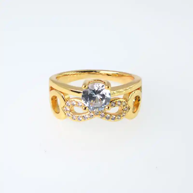 Anillo Manidah Con Circones - Baño Oro 18k