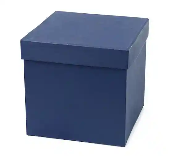 Caja De Regalo Cuadrada Pequeña Con Tapa Color Azul 12cm X 12cm