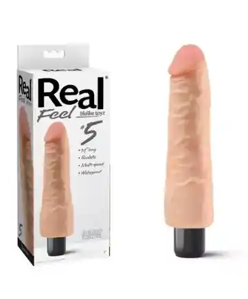 Vibrador Consolador Real Feel No. 5 Realista Suave Color Carne