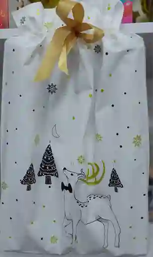 Bolsa De Regalo Plàstica Navideña Con Moño Modelo 5