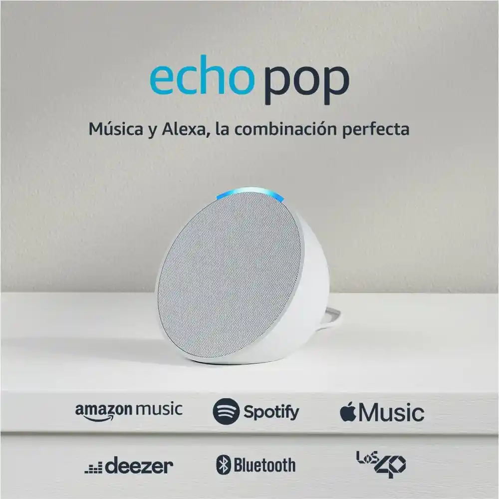Parlante Bluetooth Amazon Echo Pop 1ra Generación Color Blanco