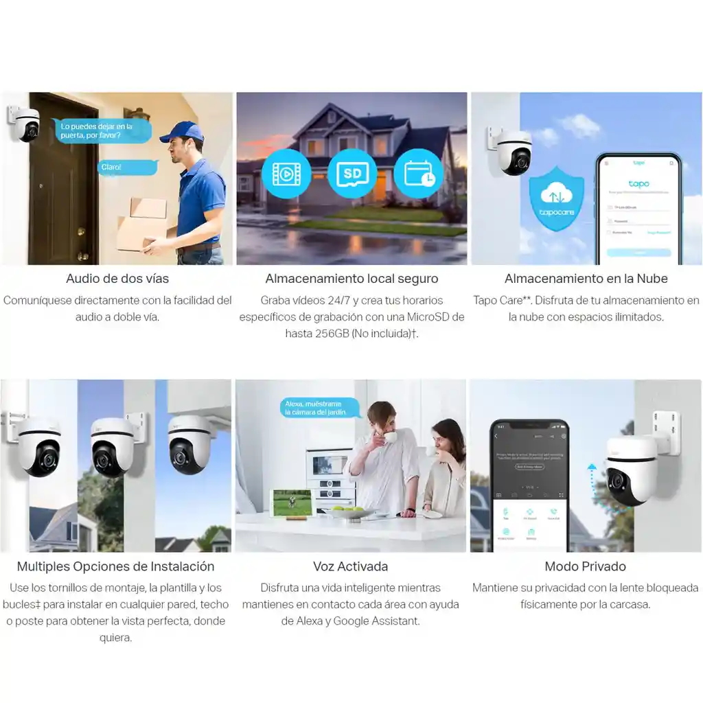 Cámara Ip Wifi Exterior Robótica Full Hd Tp-link Tapo C500