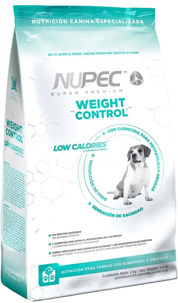 Nupec Adulto Control De Peso Raza Grande 15 Kg