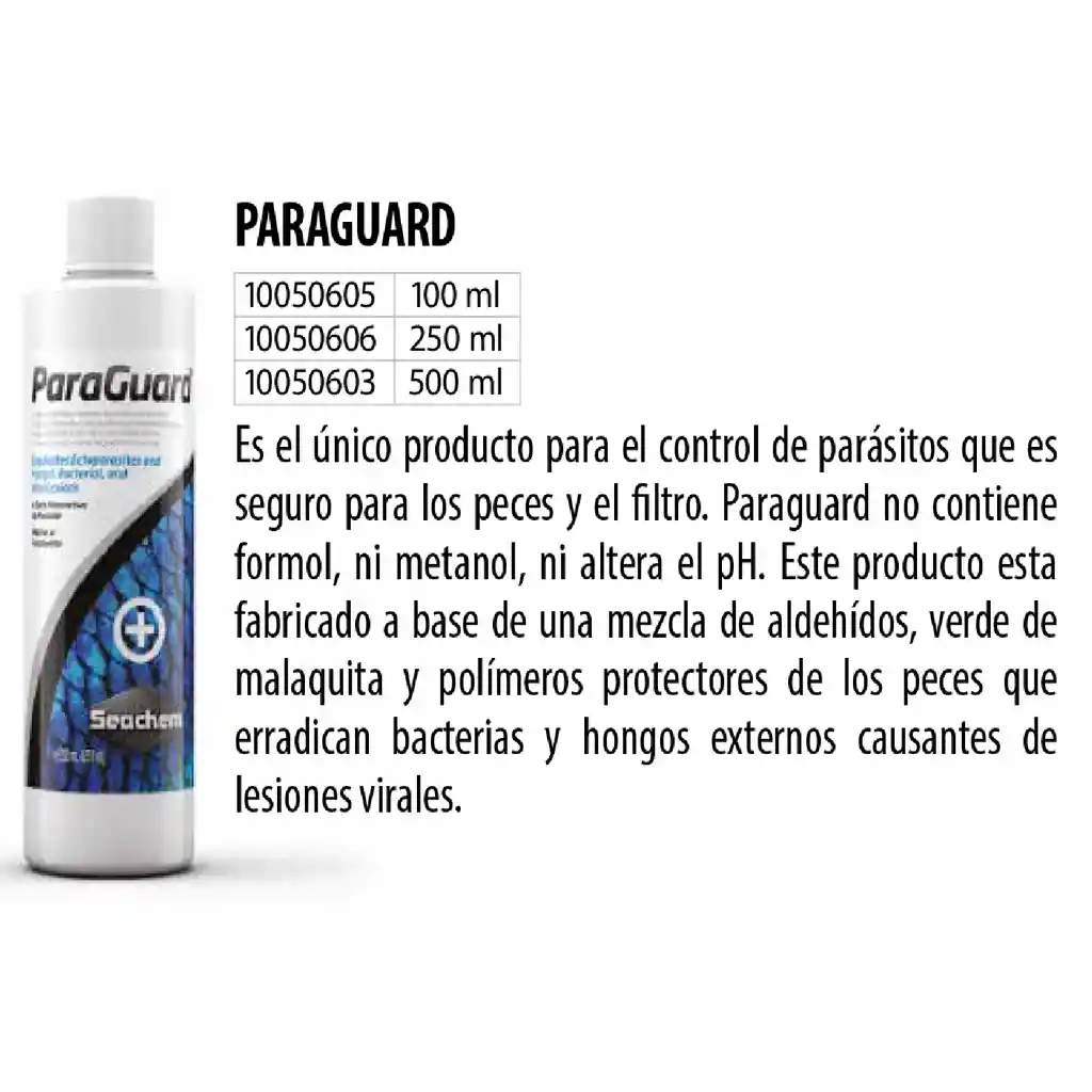 Paraguard 500ml Seachem Medicamento Peces Acuario