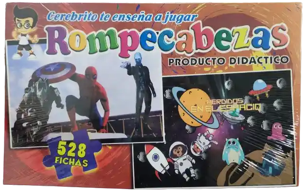 Juego Rompecabezas Spiderman Y Astronautas En El Espacio - 528 Fichas