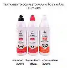 Lehit Kids - Shampoo Sin Sal, Acondicionador, Crema Para Peinar