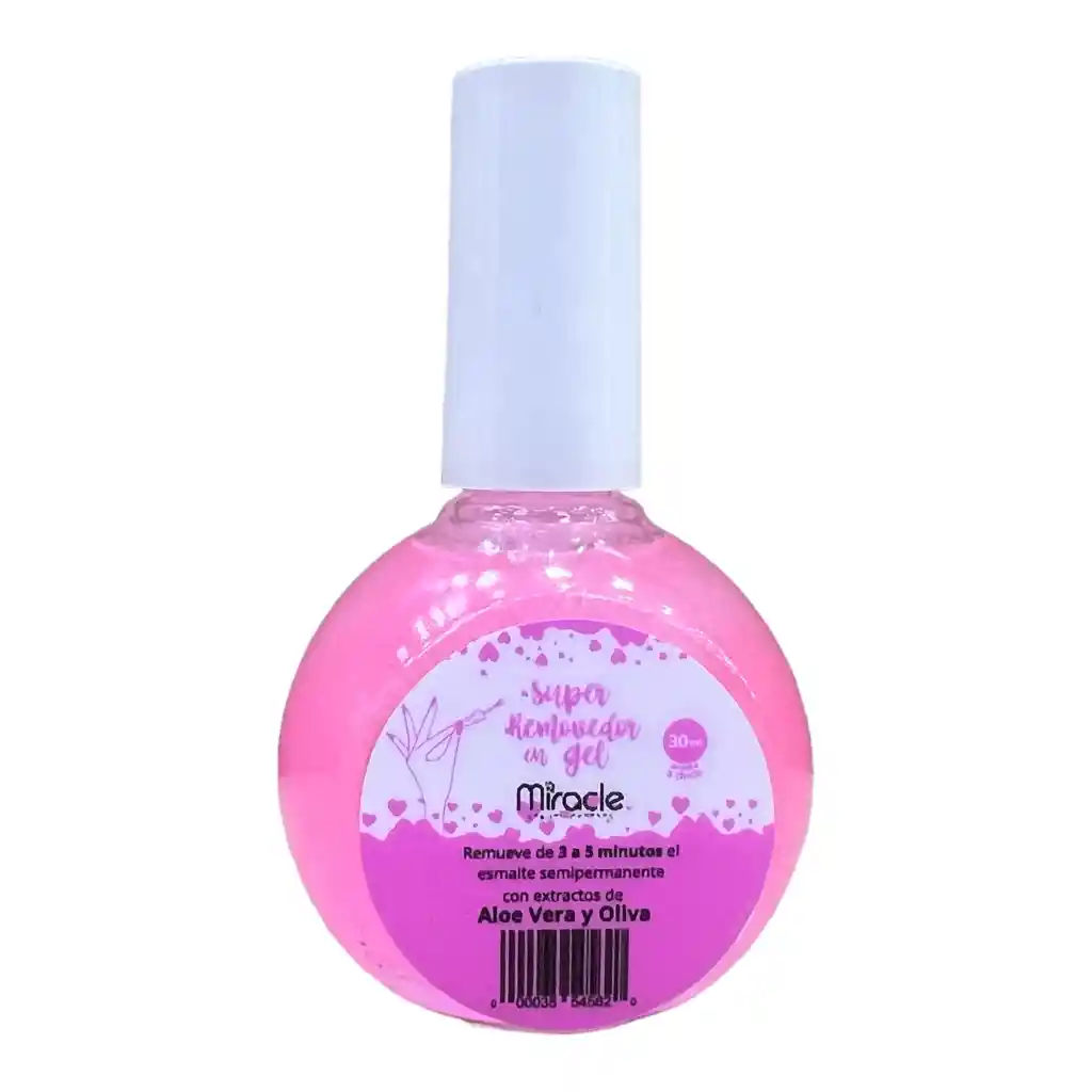 Super Removedor En Gel Miracle Para Esmalte Semi Permanente 30 Ml